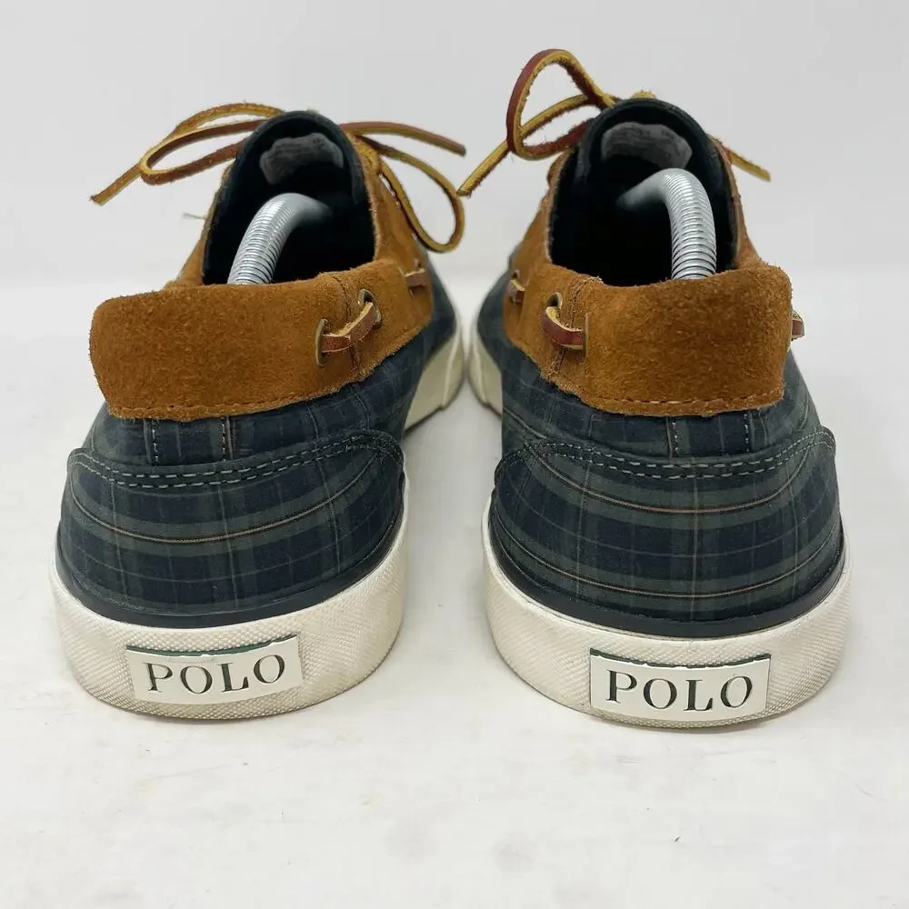 Polo Ralph Lauren Rylander Plaid Boat Shoes Mens Size 12D